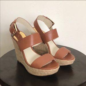 Michael kors brown wedges
